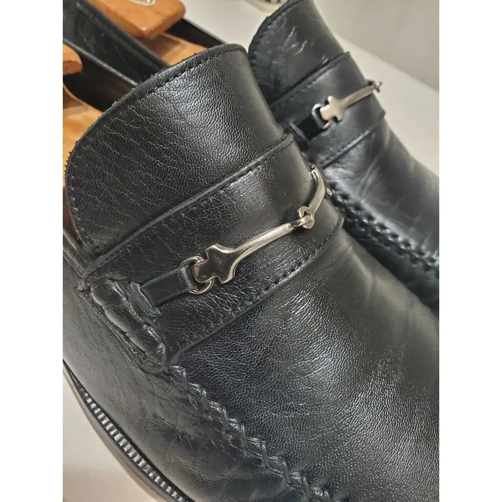 Bruno Magli Black Leather Shoes Size 12